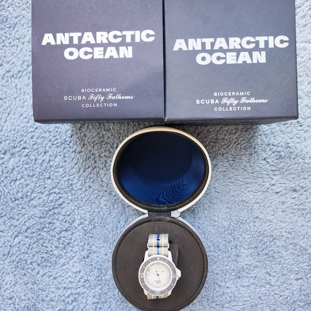 🍩🍩Swatch x Blancpain Fifty Fathoms Antarctic - Picture 3 of 7